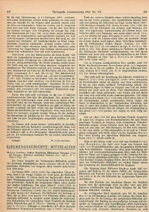 487-489 [Rezension] Codices burghesiani bibliothecae Vaticanae