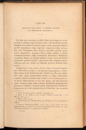 Caput III Narrantur res gestæ, a condito cœnobio ad Theodorum Præpositum