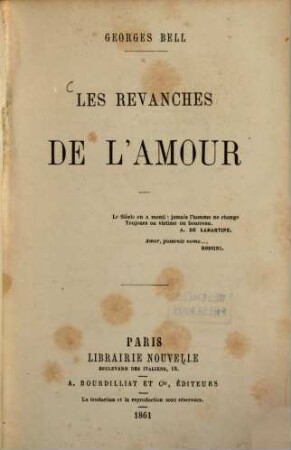 Les revanches de l'amour