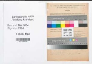 Entnazifizierung Max Fabich , geb. 08.09.1914 (Oberstleutnant)
