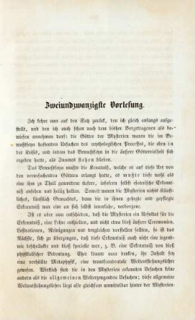 Zweiundzwanzigste Vorlesung
