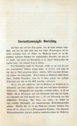 Zweiundzwanzigste Vorlesung