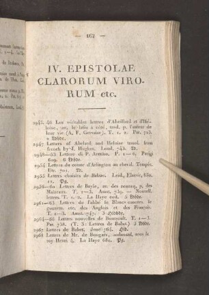 IV. Epistolae Clarorum Virorum etc.