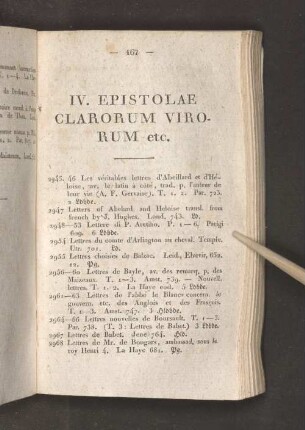 IV. Epistolae Clarorum Virorum etc.
