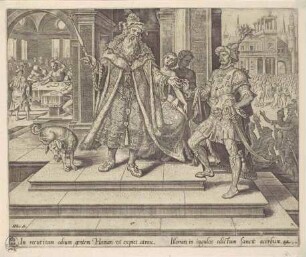 Ahasver befiehlt die Ausrottung der Juden, Blatt 3 aus der Folge "Die Geschichte Esthers"