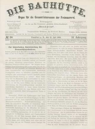 No. 30. Frankfurt a. M., den 25. Juli 1908. 51. Jahrgang.