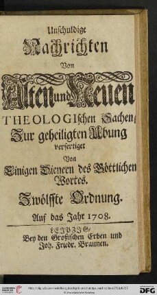 Zwoelffte Ordnung