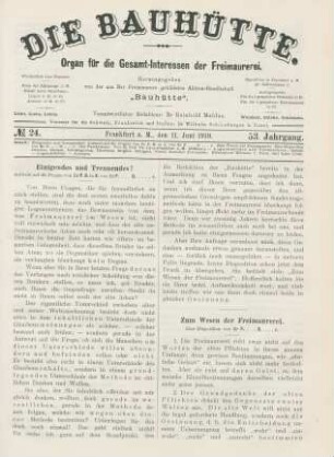 No. 24. Frankfurt a. M., den 11. Juni 1910. 53. Jahrgang.