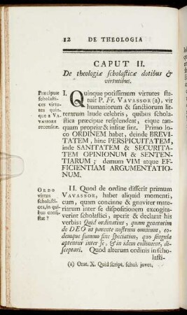 Caput II. De theologiæ scholasticæ dotibus & virtutibus.