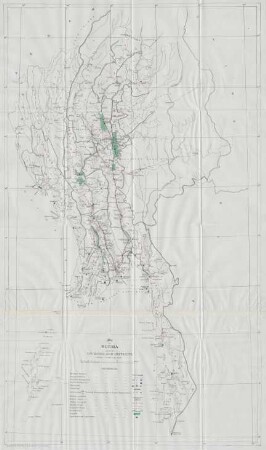 Map of Burma showing divisions and districts.
