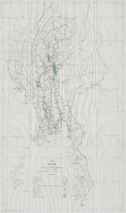 Map of Burma showing divisions and districts.