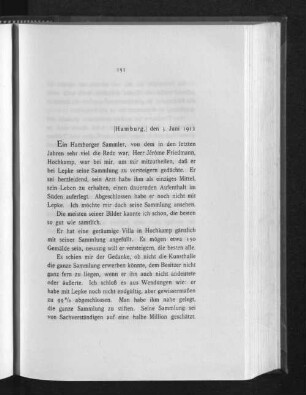 [Hamburg,] den 3. Juni 1912