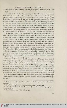 Streit um Hubert van Eyck