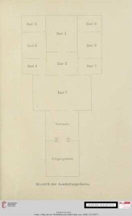 Grundriß der Ausstellungsräume