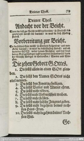 Dritter Theil. Andacht vor der Beicht