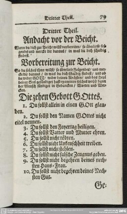Dritter Theil. Andacht vor der Beicht