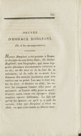 Oeuvre D'Horace Borgiani.