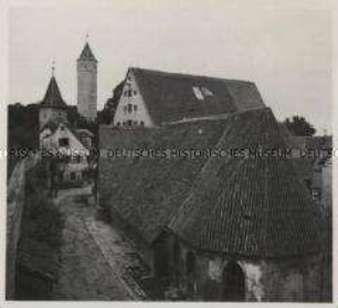Dinkelsbühl, Kapuziner Weg, Dreikönigskapelle, Grüner Turm