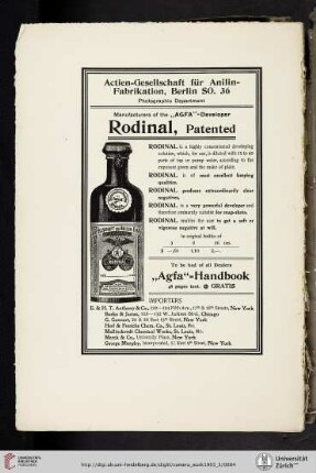 Actien-Gesellschaft für Anilin-Fabrikation [Rodinal, AGFA Handbook]