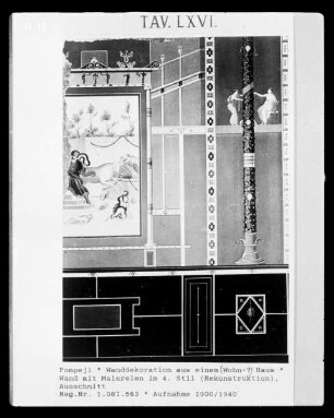 Pompeji, unbekanntes Gebäude, Wandmalerei