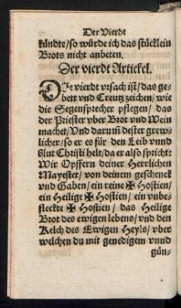 Der vierdt Artickel.