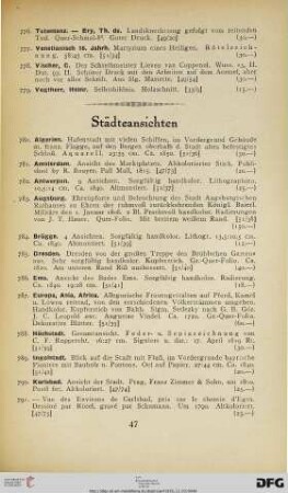 Städteansichten (Nr. 780-822)