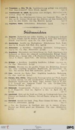 Städteansichten (Nr. 780-822)