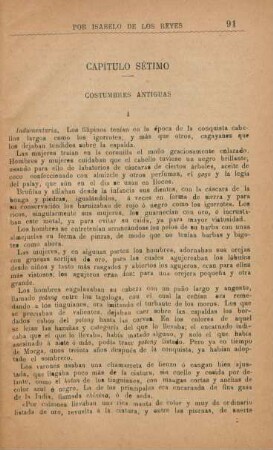 Capítulo sétimo. Costumbres antiguas
