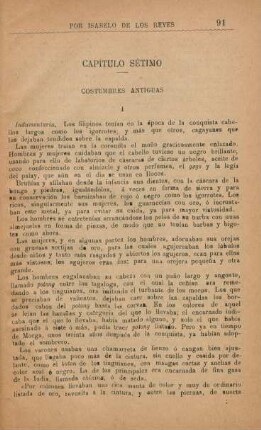 Capítulo sétimo. Costumbres antiguas