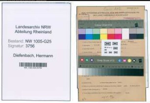 Entnazifizierung Hermann Diefenbach , geb. 04.03.1892 (Grosshaendler)