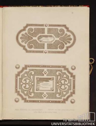 IX. [Motive für Rasen- und Blumen-Parterres.]