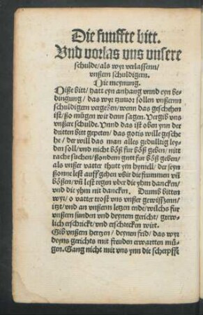 Die funffte bitt.
