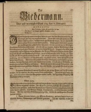 Vier und neuntzigstes Blatt 1729. den 21. Februarii