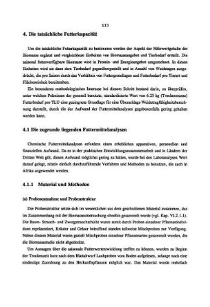 4. Die tatsächliche Futterkapazität