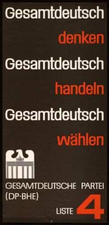 GDP (DP-BHE), Bundestagswahl 1957 ? 1961 ?