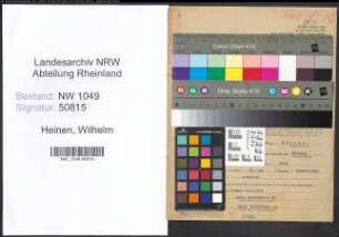 Entnazifizierung Wilhelm Heinen , geb. 06.01.1904 (Kaufmann)