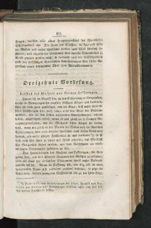 Dreizehnte Vorlesung