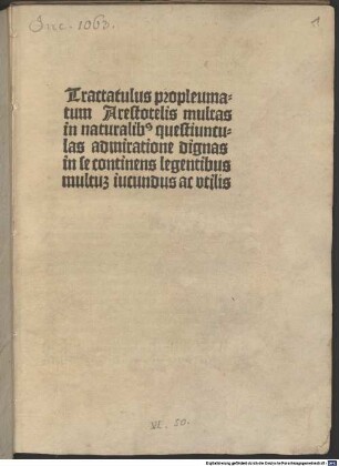 Problemata Aristotelis 'Omnes homines ...'
