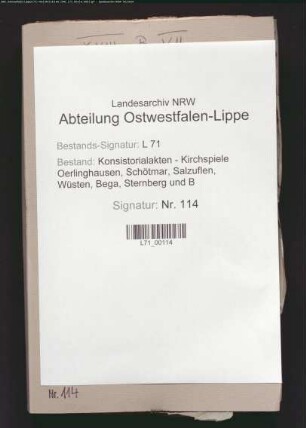 Persönliche Angelegenheiten der Pastoren
