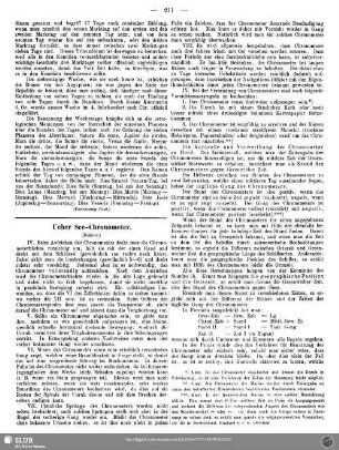 Ueber See-Chronometer (Schluss)