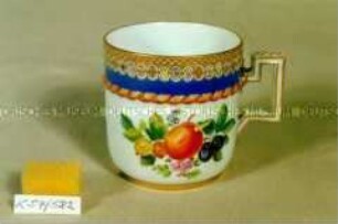 Tasse, Dekor Blaues Band