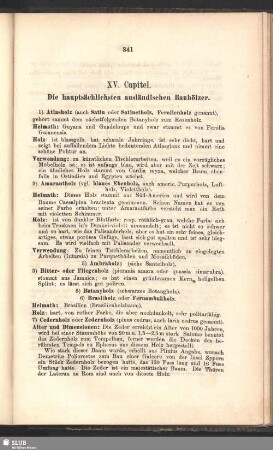 XV. Capitel. Die hauptsächlichsten ausländischen Bauhölzer