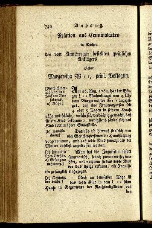 Relation aus Criminalcaten in Sachen des von Amtswegen bestellten peinlichen Anklägers