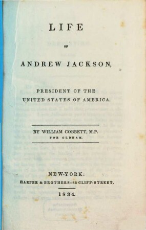 Life of Andrew Jackson