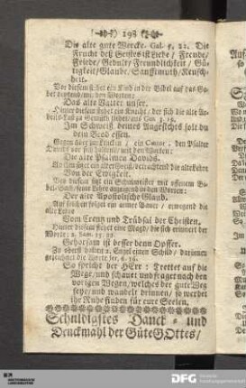 Schuldigstes Danck- und Denckmahl der Güte Gottes...
