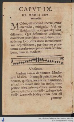 Caput IX. De Modis sev intervallis.