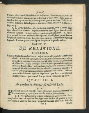 Caput V. De Relatione.