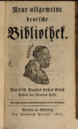 Neue allgemeine deutsche Bibliothek. 57. 1801