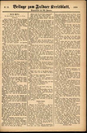 Zweite Ausgabe vom Samstag, den 29. Januar 1898.