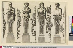 [Vier Herme; Ornements et quatre termes]